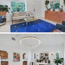 Gold Framed Glass Coffee Table