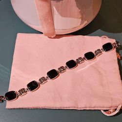 Sliver Black Ónix Bracelet 