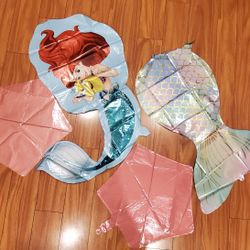 4pcs Disney Little Mermaid Foil Balloons 