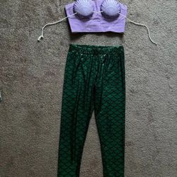 Adult Mermaid Ariel Halloween Costume Set