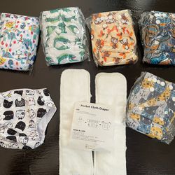New Cloth Diapers And Changing Pads