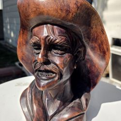 Wood Sculpture Fisherman 