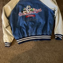 Warner Bros Denim Bomber Jacket