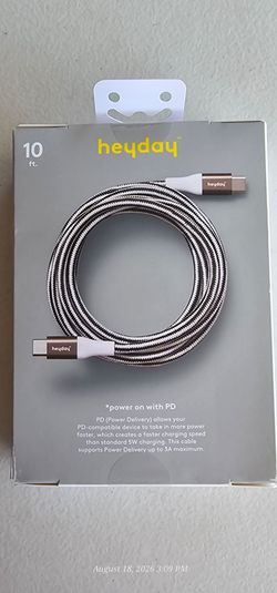 Heyday 10ft USB-C Braided Charging Cable