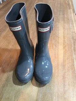 Hunter boots new Grey size 5