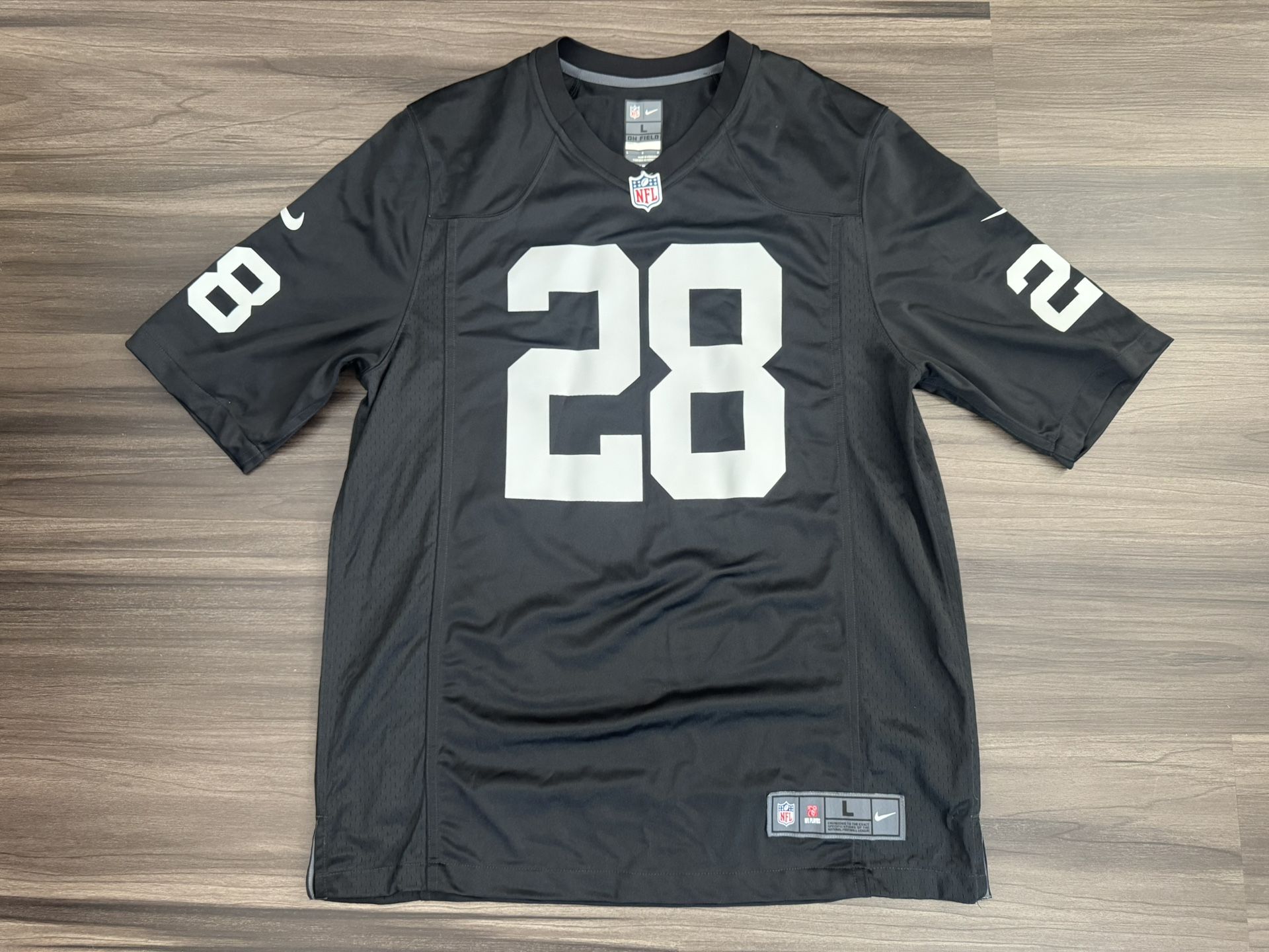 Nike Las Vegas Raiders Josh Jacobs #28 NFL Home Jersey Men’s Large