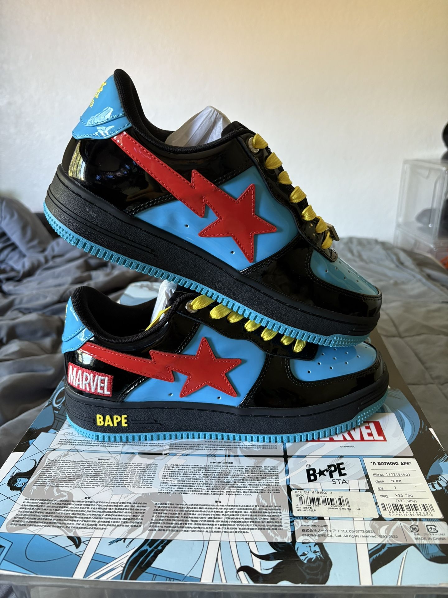 Marvel bapes black widow size 7