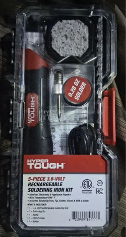 Hyper Tough 5-Piece Rechargeable Soldering Iron Kit