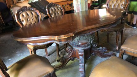Antique table and chairs