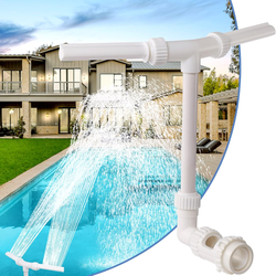 Swimming Pool Waterfall Fountain Spray - 2 Fountain Heads Water Sprinkler, Cool & Warm Pool Spa Water Temperatures, Water Fun Pool Aerator Backyard De