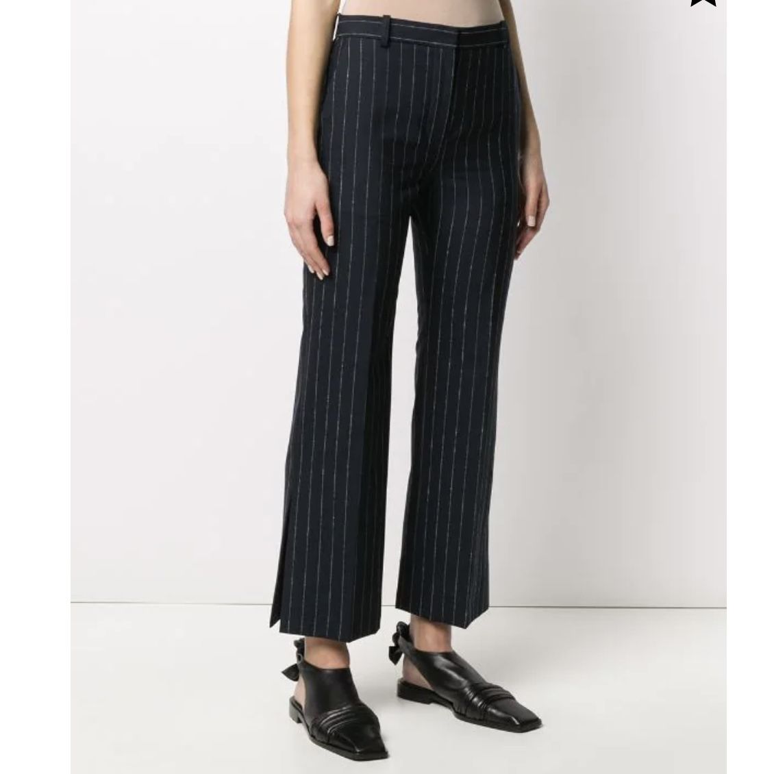 GIORGIO SANT'ANGELO SPORT Navy Blue White Pinstripe Business Trouser Pant Slacks