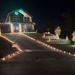 Christmas lights installation 