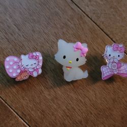Lot Of 3 Croc Charms 3D And Acrylic Hello Kitty 