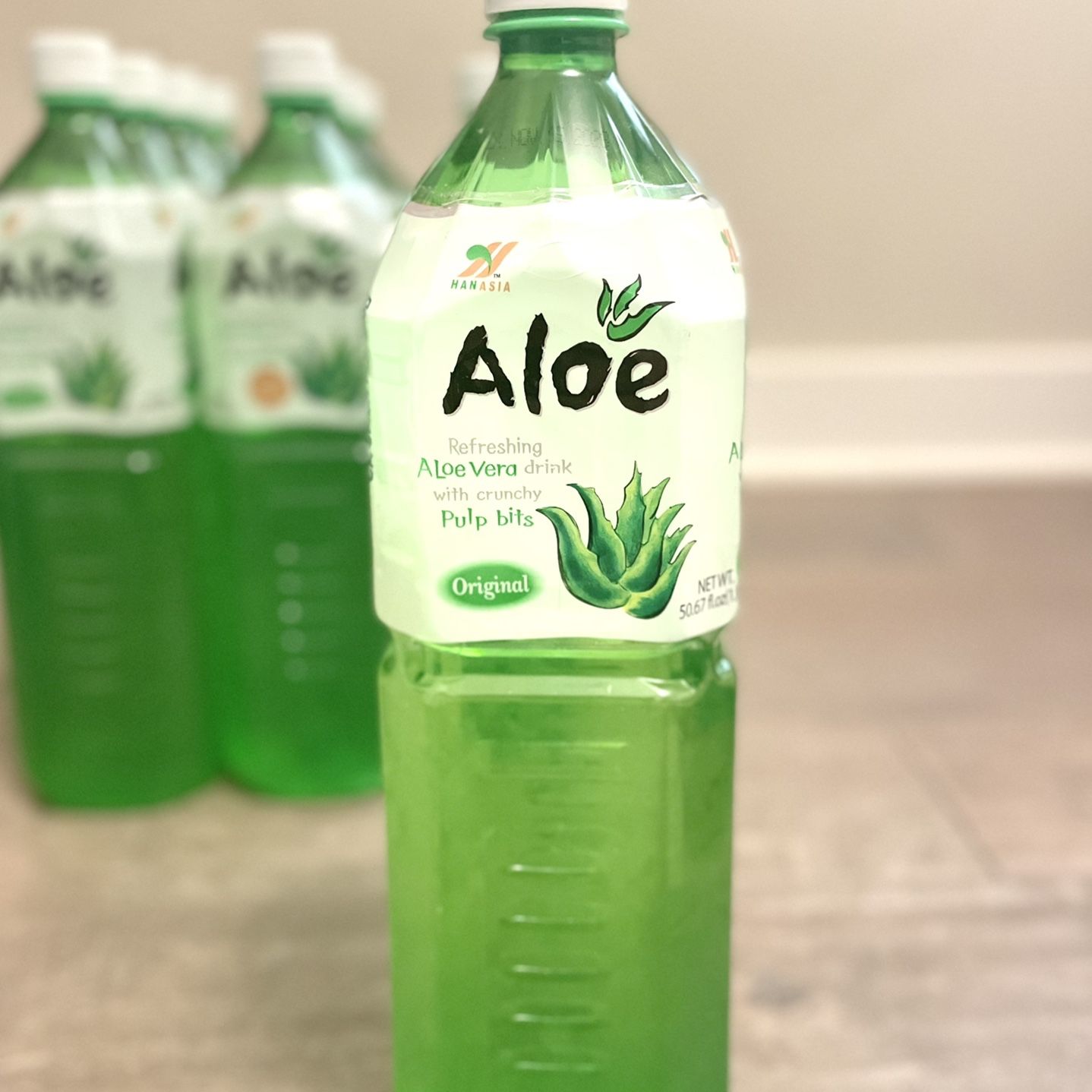 Brand New~ SEALED Hanasia Aloe Vera Drink With Crunchy Pulp Bits 1.5L/each  Bottle for Sale in Irvine, CA - OfferUp