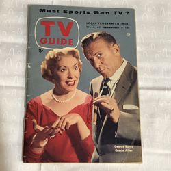 Nov. 6, 1954 TV Guide ( GEORGE BURNS / GRACIE ALLEN/LUCILLE BALL / EDDIE MAYEHOFF / MARILYN MONROE )