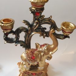 10" Elephant Candle Holder