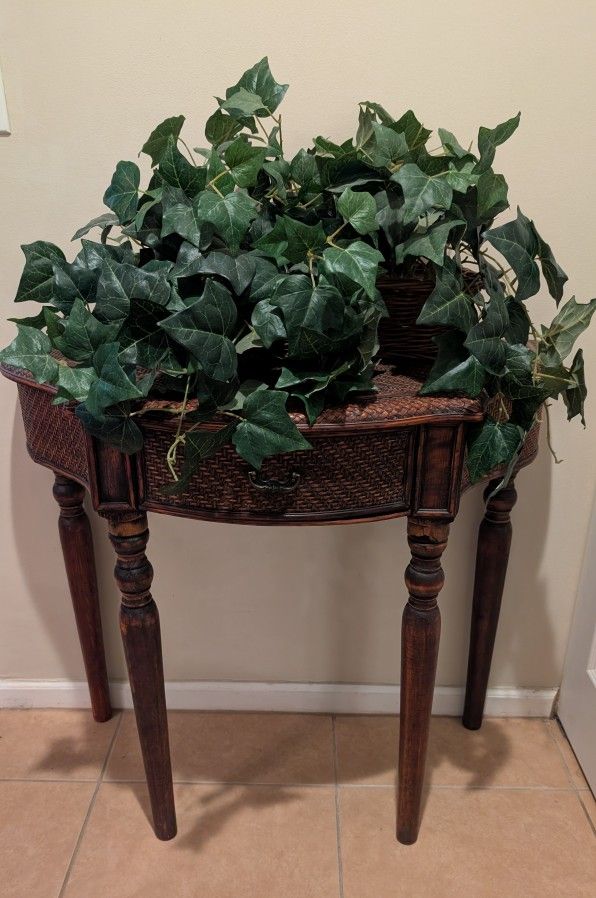 Half Round Console Sofa Table W/Drawer