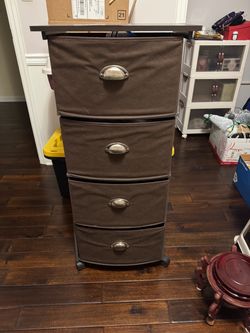 4-Drawer Fabric Storage Tower on Wheels