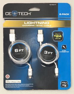 New Lightning Charging/ Sync Cables 3’ & 6’