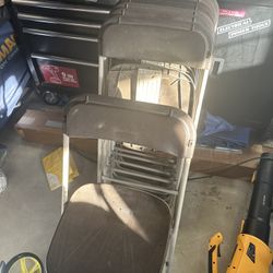 8 Brown Foldable Chairs