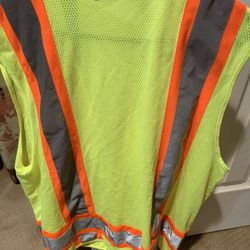 Large reflective vest for night time