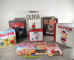 Olivia the Pig Book Collection with Tin Lunchbox