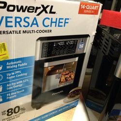 POWER XL VERSA CHEF 4- N - 1 AIR FRYER ….OPEN BOX…FULLY INSPECTED JUST MISSING BREAD SPINNER FROM BREAD CONTAINER…OTHERWISE  COMES COMPLETE