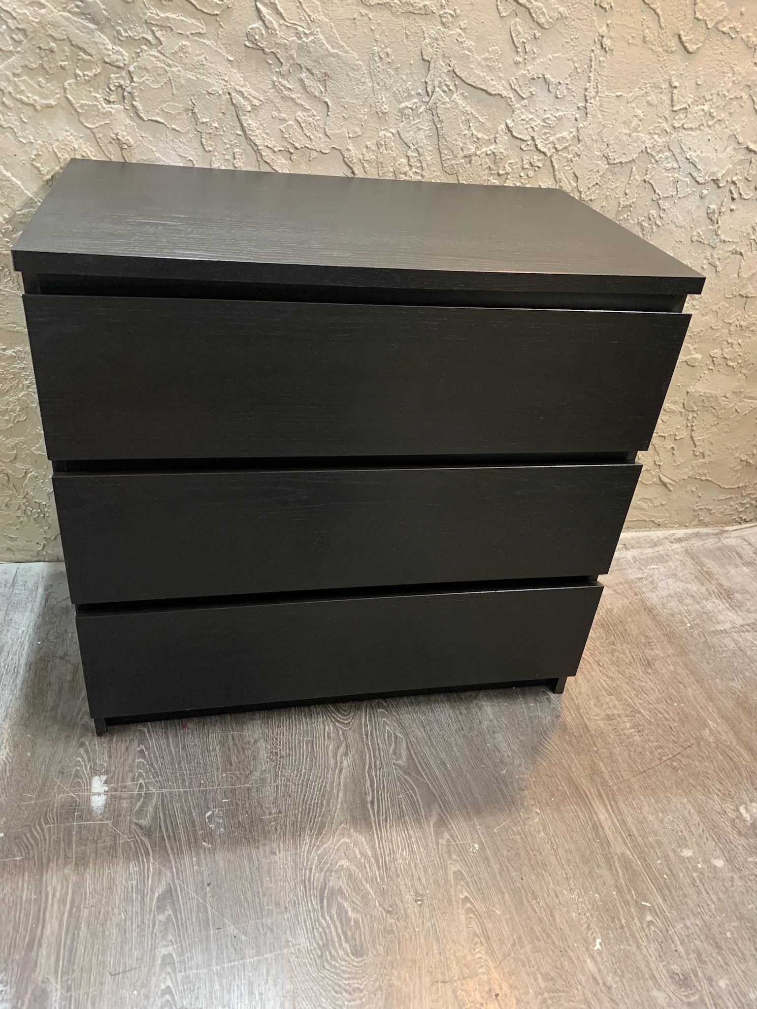 Dark Brown Ikea Malm Three Drawer Dresser - Delivery Available for a Fee - See My Other Items 😀