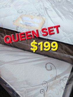 Brand New  !! Queen set  $199 (( Mattress And Box Spring  ))
