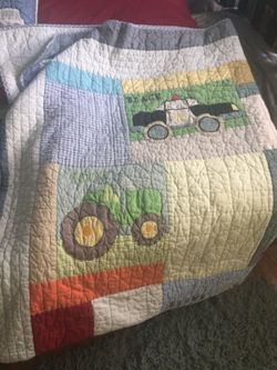 Land of Nod Automobile Twin Quilt/Sham/Pillow