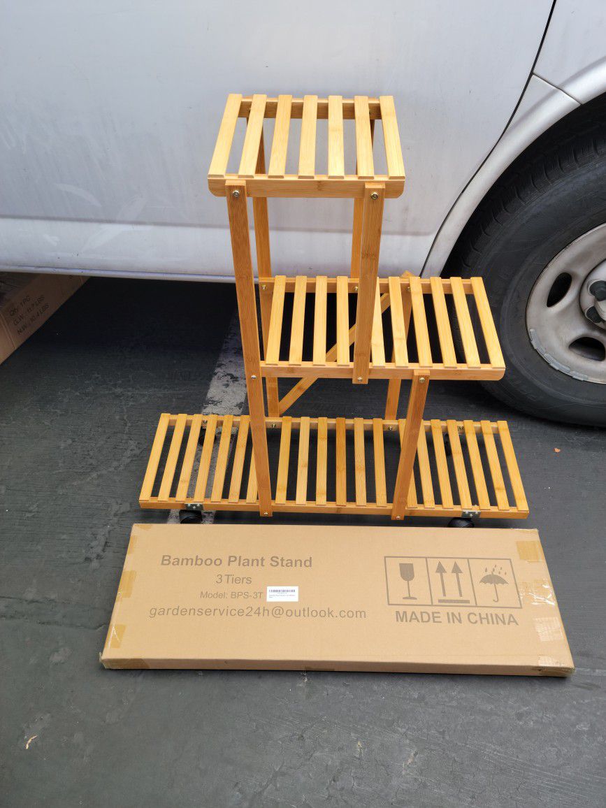 Bamboo Plant Stand 3 Tiers