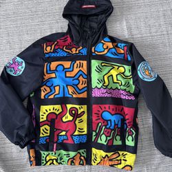 Keith Haring Members Only Full Zip Windbreaker Jacket XL