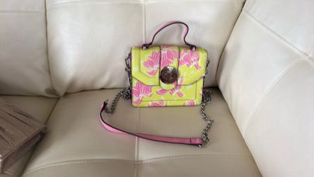 Neon yellow Steve Madden floral crossbody bag