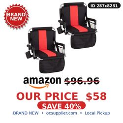 Stadium Bleacher Seats with Back Support (2-Pack) - Brand New