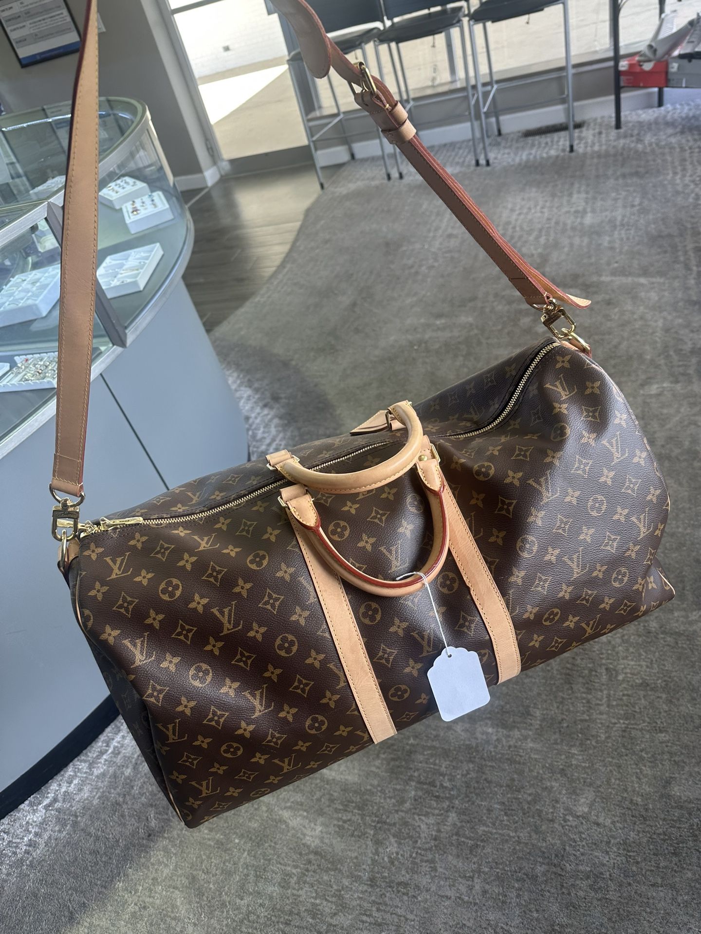 Louis Vuitton Keep All Duffle w/ Lock Key & Strap