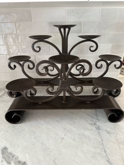 Wrought Iron Candelabra/Candle Holder set