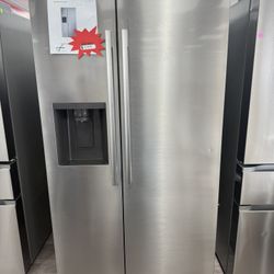 LG - 26.6 Cu. Ft. Side-by-Side Smart Refrigerator with External Ice and Water - Stainless Steel Model: LS27T3230S