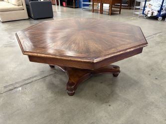 Vintage Octagonal Covertible Game Table with Removable Top