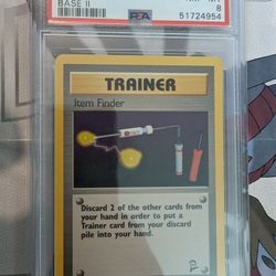 Vintage PSA 8 Item Finder Graded Pokemon Card 