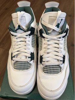 Air Jordan 4 retro white oxidized and green