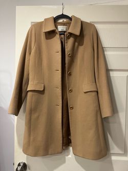 Petite Sophisticate Camel Wool Coat