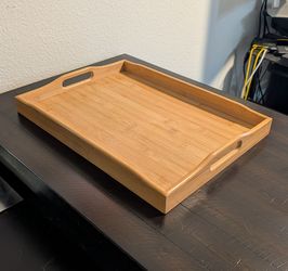 100% Bamboo Serving Tray with Handles