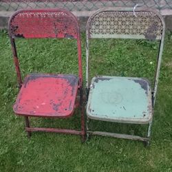 1950s Kids Folding Chairs