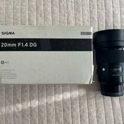Lens Sigma 20mm F1.4 DG Art For Sony 