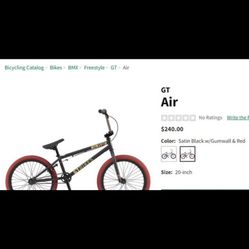 GT Bmx Bike frame,wheels and fork 