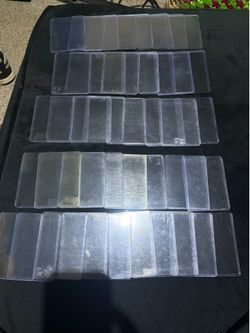 45 plastic sleeves cards