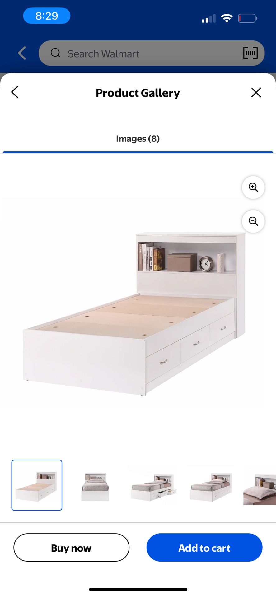 Twin Platforms Bed With Storages