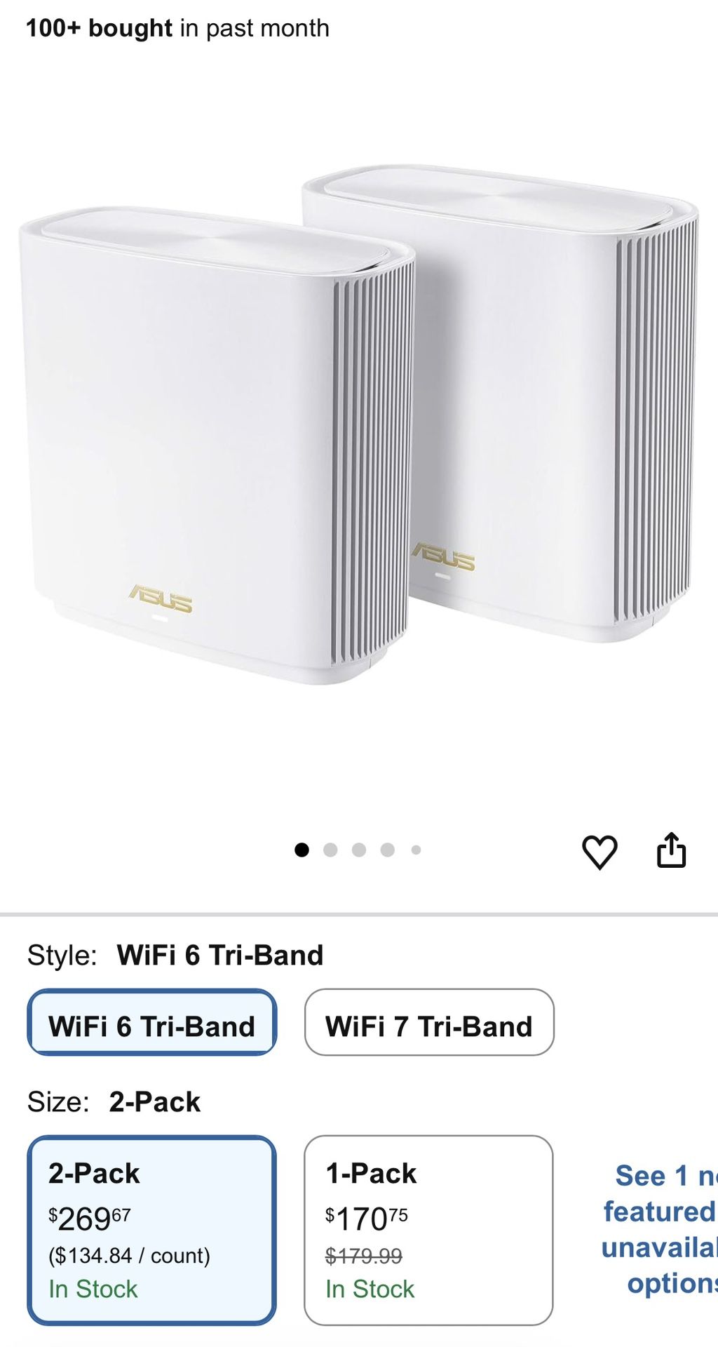 ASUS ZenWiFi AX6600 Tri-Band Mesh WiFi 6 System