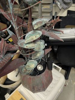 Solid copper fountain