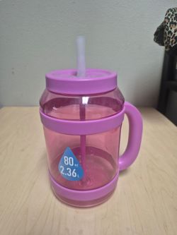 Reduce 80 oz WaterDay Tritan plastic mug in pink.